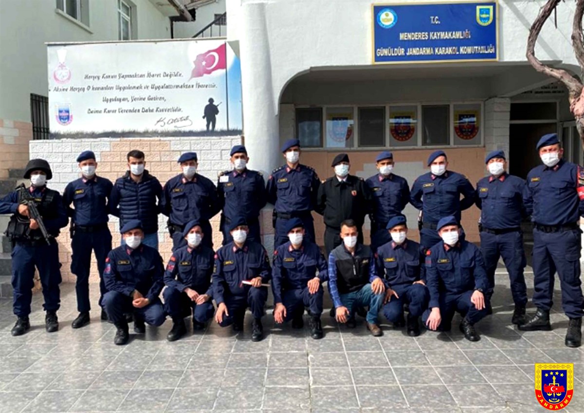 İzmir İl Jandarma Komutanı Tuğgeneral Hüseyin Hilmi ATABAY'ın Menderes  İlçesi  Gümüldür Jandarma Karakol Komutanlığını Denetleme Faaliyeti  23.03.2021