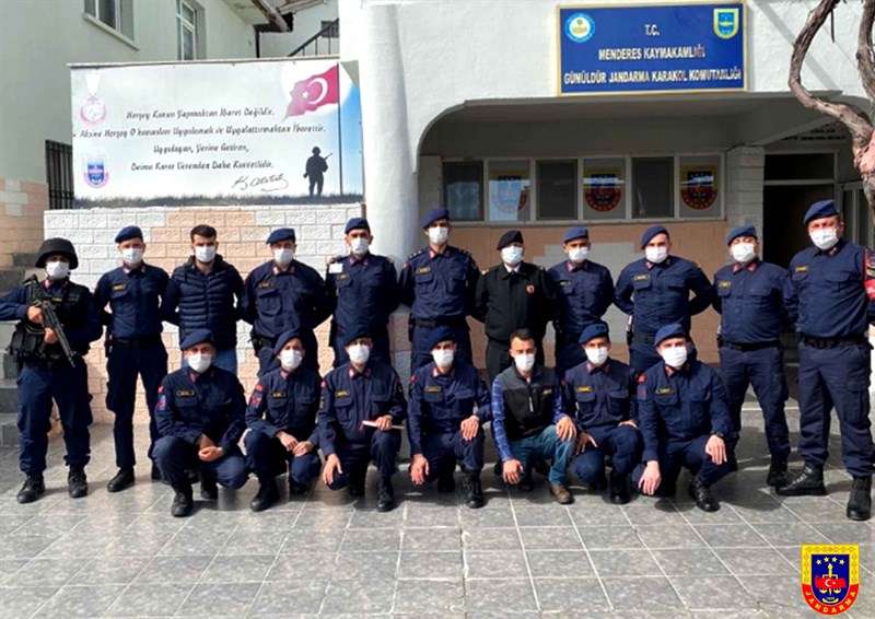 İzmir İl Jandarma Komutanı Tuğgeneral Hüseyin Hilmi ATABAY'ın Menderes  İlçesi  Gümüldür Jandarma Karakol Komutanlığını Denetleme Faaliyeti  23.03.2021